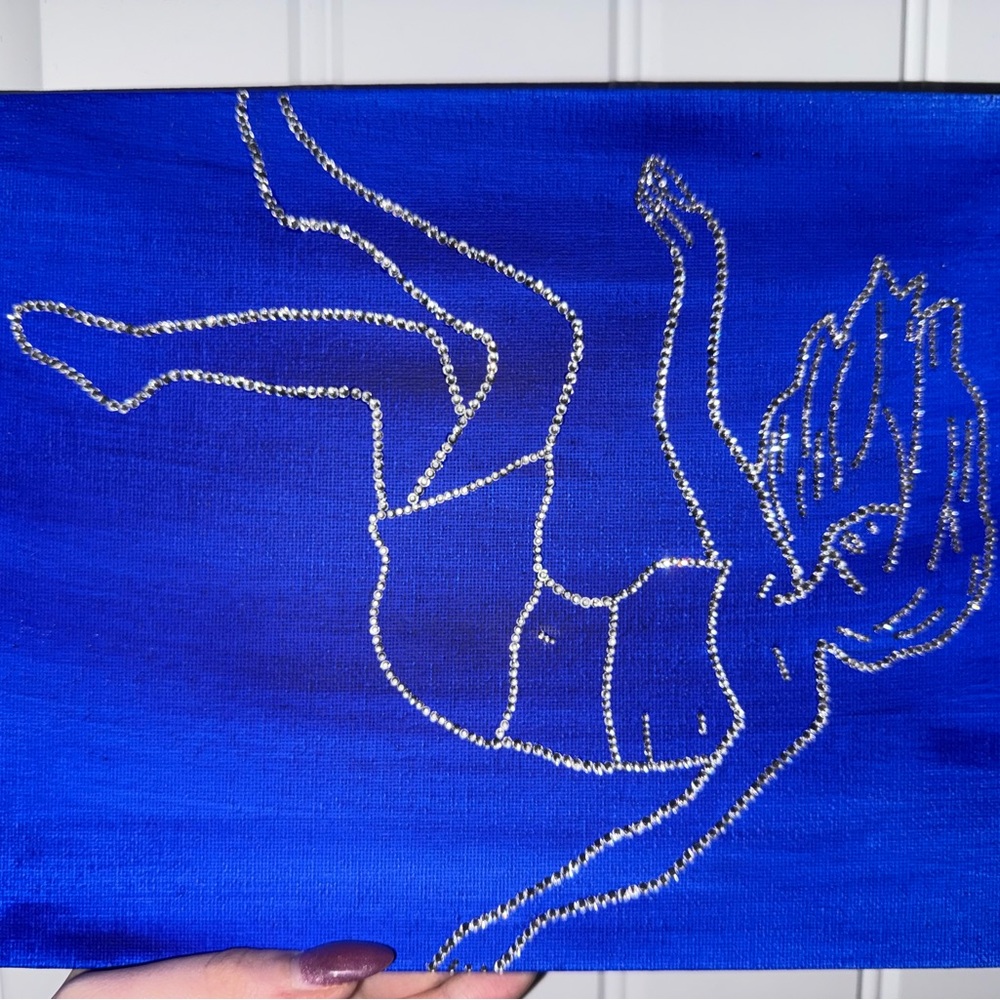 “Free Fall” Mixed Media Painting